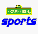 Sesame Street Sports title screen for GameBoy Color